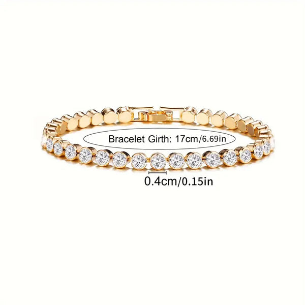 ELEGANT ZIRCONIA BRACELET GOLD