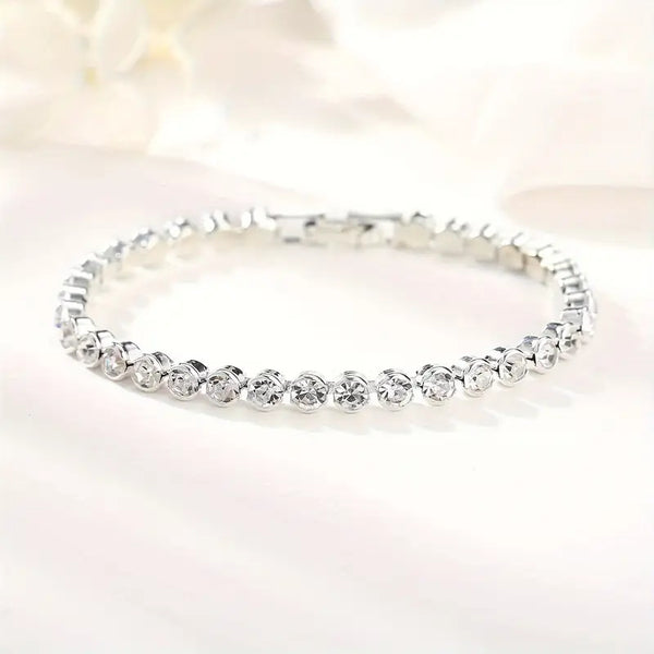 ELEGANT ZIRCONIA BRACELET SILVER